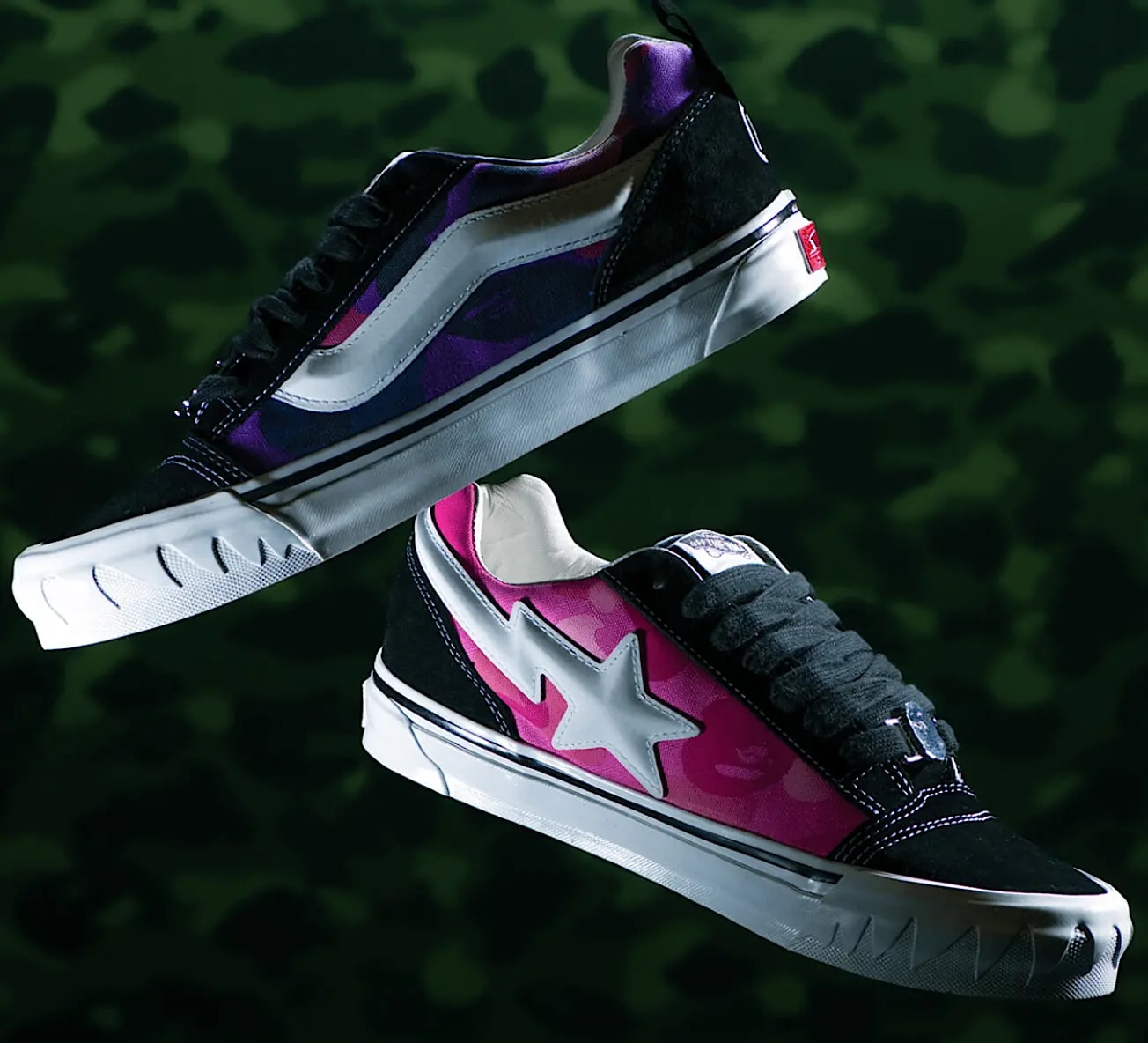 Giày Vans x BAPE Knu Skool 'Camo Green' VN000Z39W09 — ảnh 3