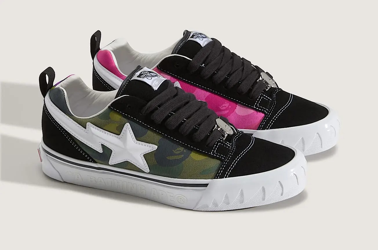Giày Vans x BAPE Knu Skool 'Camo Green' VN000Z39W09 — ảnh 4