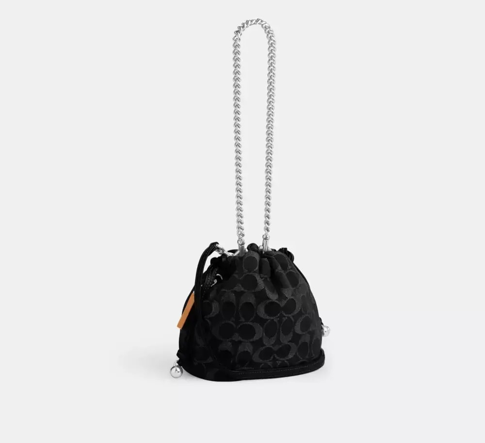 Túi Coach Faye Mini Drawstring Bag ‘Black’ CCZ45-SVBK — ảnh 4