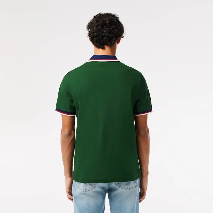 Áo Lacoste Stretch Color-Block Collar Cuffs 'Green' PH3461-10-132 — ảnh 2