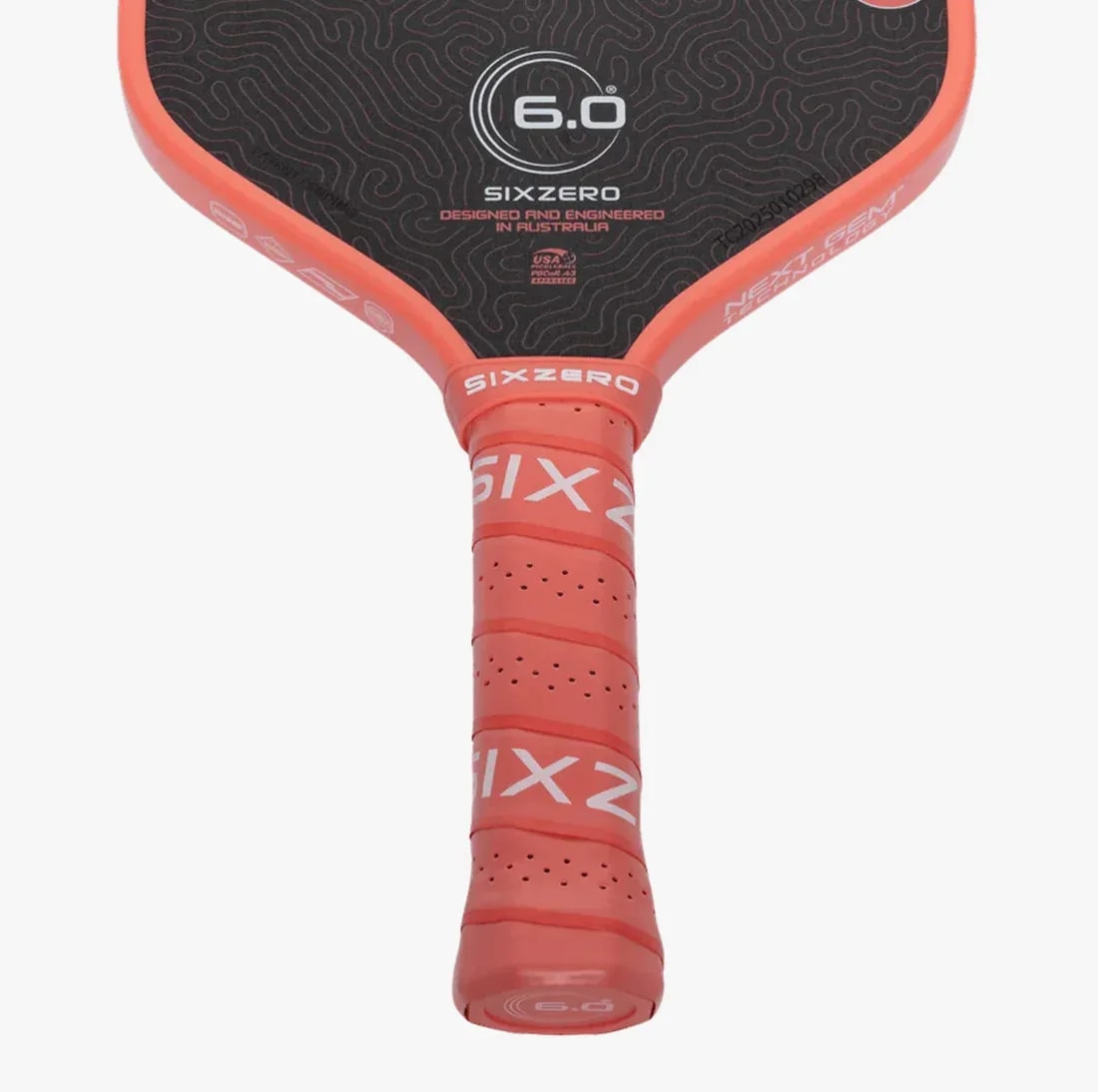 Vợt Pickleball Six Zero Coral 6.0 Elongated 'Coral Pink' — ảnh 2