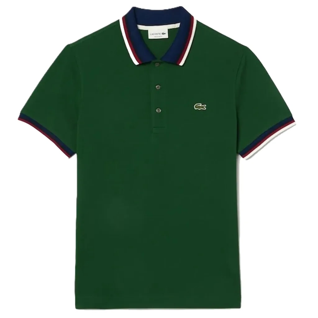 Áo Lacoste Regular Fit Contrast Collar 'Green' PH3461-132 — kich-thuoc: L