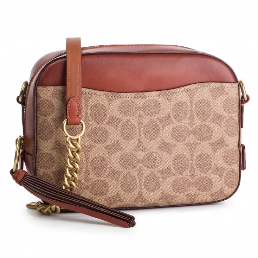 Túi Coach Camera Bag In Signature Canvas 31208 B4 RUST Túi Coach Camera Bag In Signature Canvas 31208 B4 RUST