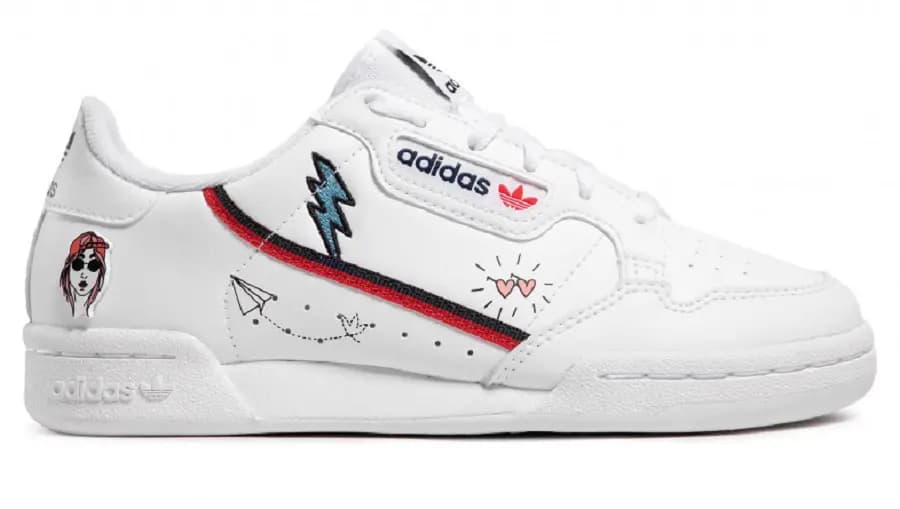 Giày Adidas Continental 80 J Młodzieżowe Białe FX6067 Giày Adidas Continental 80 J Młodzieżowe Białe FX6067