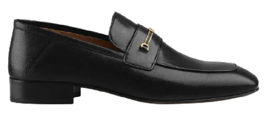 Giày Gucci Leather loafer with Horsebit and Double G 563264 0G0V0 1000 Giày Gucci Leather loafer with Horsebit and Double G 563264 0G0V0 1000