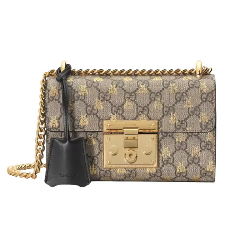 Túi Gucci Padlock GG Bees 'Beige Black' 409487-9F26G-8319 Túi Gucci Padlock GG Bees 'Beige Black' 409487-9F26G-8319