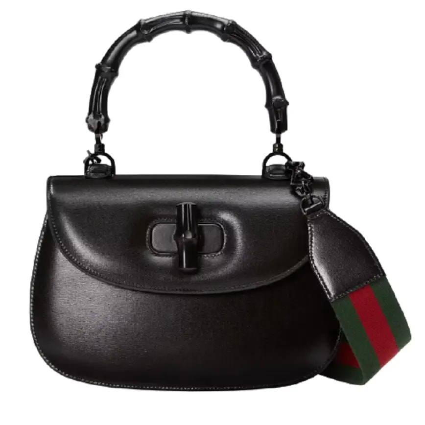 Túi Gucci Medium Top Handle With Bamboo Black Leather 672206-10ODP-1060 Túi Gucci Medium Top Handle With Bamboo Black Leather 672206-10ODP-1060