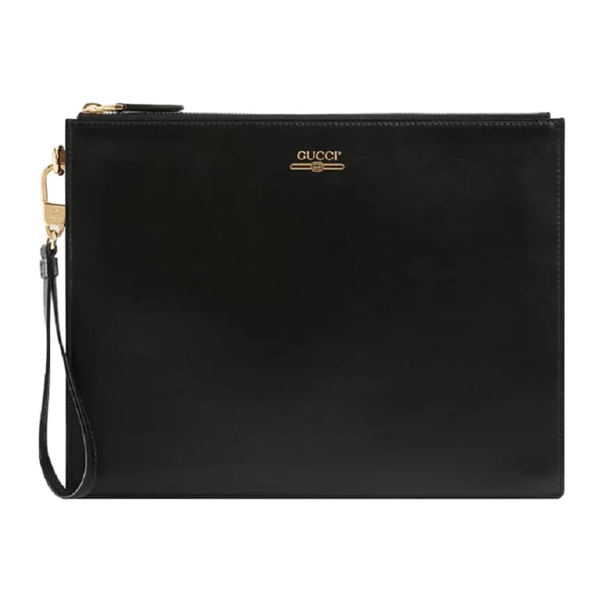 Túi Gucci Pouch With Gucci Logo 547613 0YA0G 1000 Túi Gucci Pouch With Gucci Logo 547613 0YA0G 1000