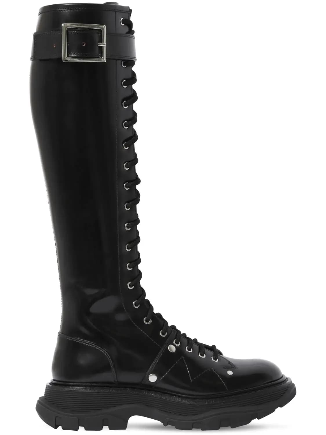 Giày Alexander McQueen Tread Lace Up Boot 595466-WHZ81-1081 Giày Alexander McQueen Tread Lace Up Boot 595466-WHZ81-1081