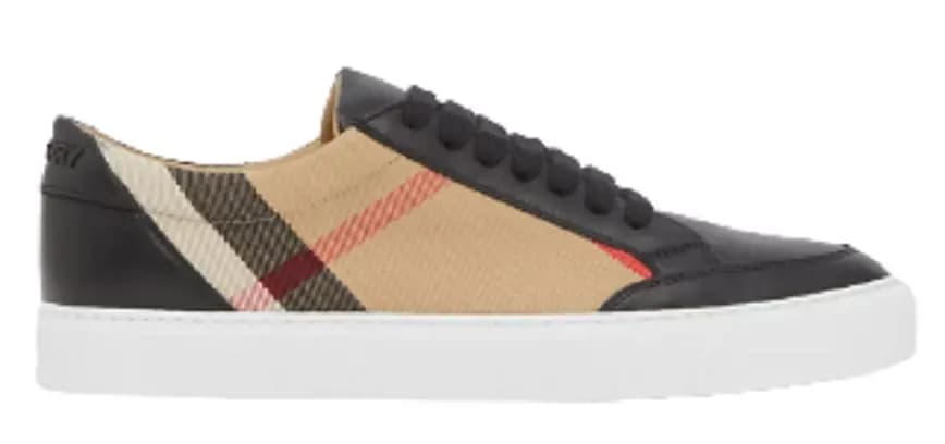 Giày Burberry House Check Cotton And Leather 'Black' 80243311 Giày Burberry House Check Cotton And Leather 'Black' 80243311