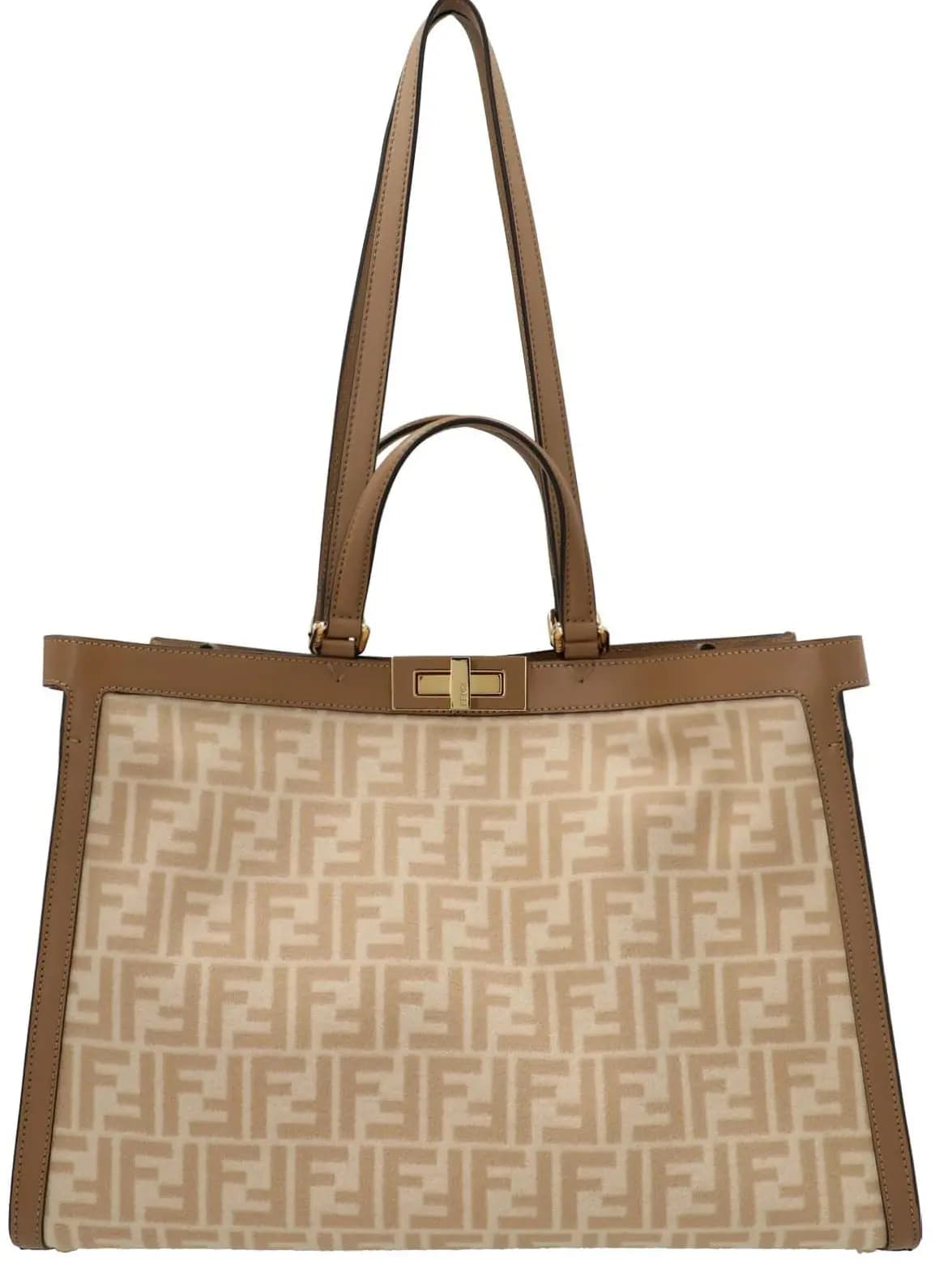 Túi Fendi PEEKABOO X-TOTE FF Wool Bag 'Beige' 8BH374-AHJ8-F1F24 Túi Fendi PEEKABOO X-TOTE FF Wool Bag 'Beige' 8BH374-AHJ8-F1F24