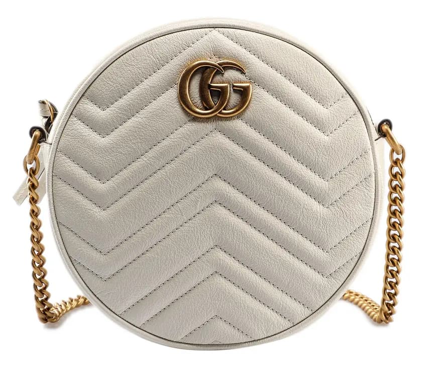 Túi Gucci GG Marmont Mini Round Shoulder Bag 550154 0OLET 9022 Túi Gucci GG Marmont Mini Round Shoulder Bag 550154 0OLET 9022