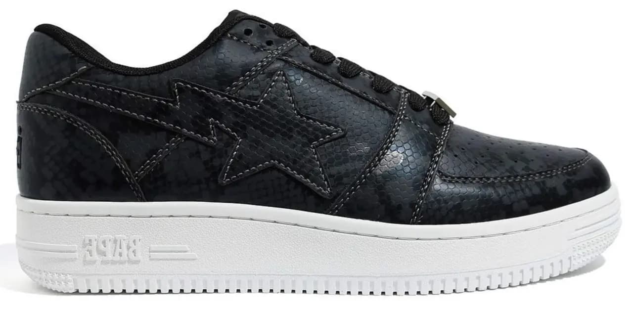 Giày BAPE Sta Low Python Black 1G30191010 Giày BAPE Sta Low Python Black 1G30191010