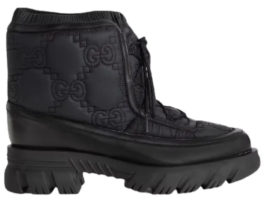 Giày Gucci GG Ankle Boot Black Leather Trim 680888-UF720-1000 — kich-thuoc: lien-he-order Giày Gucci GG Ankle Boot Black Leather Trim 680888-UF720-1000 — kich-thuoc: lien-he-order