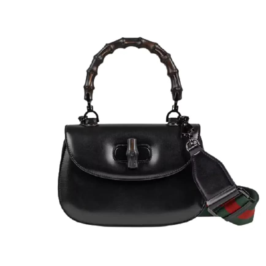 Túi Gucci Small Top Handle With Bamboo Black Leather 675797-10ODP-1060 Túi Gucci Small Top Handle With Bamboo Black Leather 675797-10ODP-1060