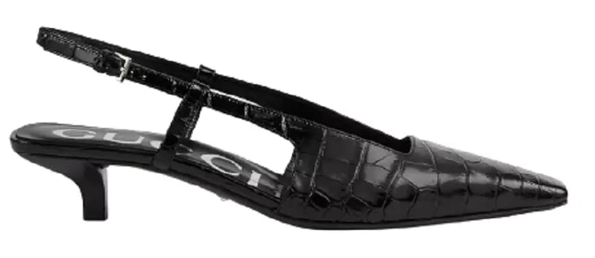 Giày Gucci Women's Crocodile Black Leather 679360-UKQ00-1000 Giày Gucci Women's Crocodile Black Leather 679360-UKQ00-1000