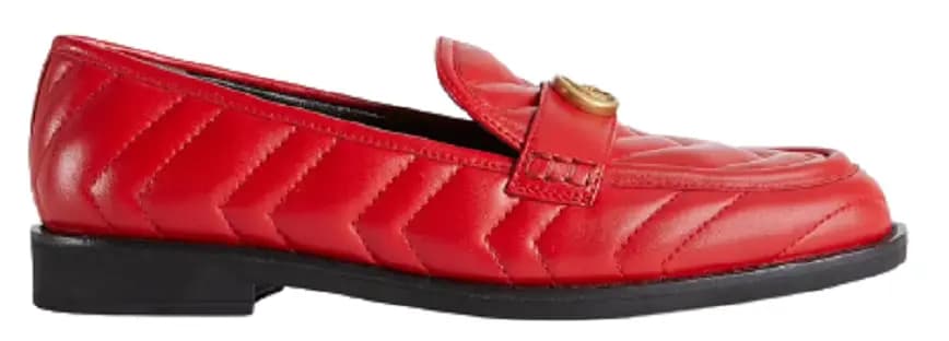 Giày Gucci Women's Loafer With Double G Red Leather 670399-BKO60-6549 Giày Gucci Women's Loafer With Double G Red Leather 670399-BKO60-6549