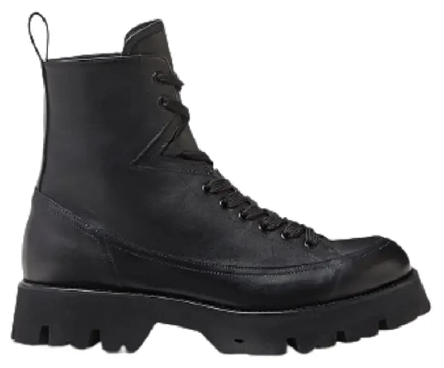 Giày Versace Leonidas Leather Boots Black 1000794-1A00633-1B090 Giày Versace Leonidas Leather Boots Black 1000794-1A00633-1B090