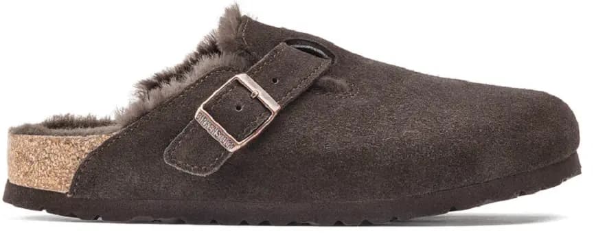 Dép Birkenstock Boston 'Shearling Mocha' 1020529 Dép Birkenstock Boston 'Shearling Mocha' 1020529