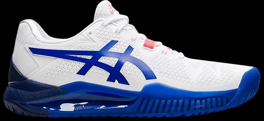 Giày Tennis Asics Gel Resolution 8 Wide 'White Blue' 1042A097-107 Giày Tennis Asics Gel Resolution 8 Wide 'White Blue' 1042A097-107