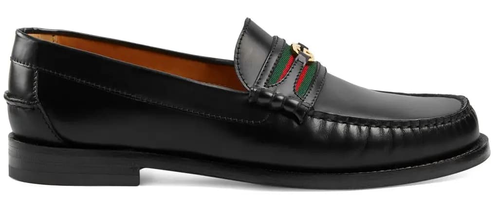 Giày Gucci Men's Loafer Double G 'Black Leather' 644724-17X10-1060 Giày Gucci Men's Loafer Double G 'Black Leather' 644724-17X10-1060