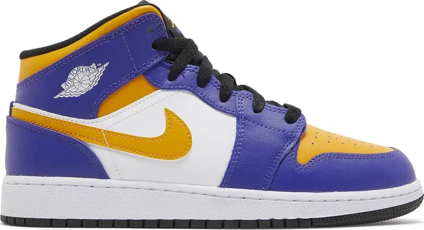 Giày Nike Air Jordan 1 Mid GS 'Lakers' DQ8423-517 Giày Nike Air Jordan 1 Mid GS 'Lakers' DQ8423-517