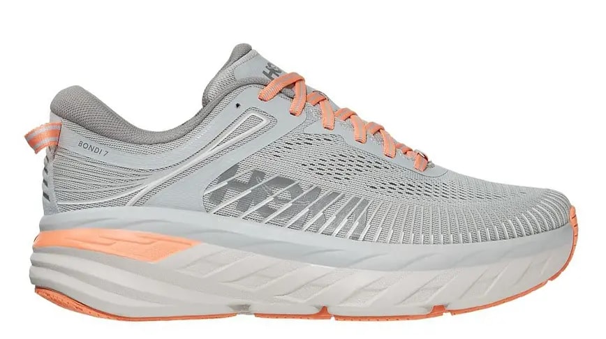 Giày Hoka Bondi 7 Grey Orange 1110519-HMSH — kich-thuoc: 40 2/3 Giày Hoka Bondi 7 Grey Orange 1110519-HMSH — kich-thuoc: 40 2/3