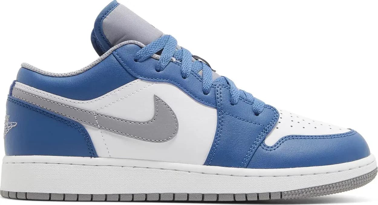 Giày Nike Air Jordan 1 Low GS 'True Blue Cement' 553560-412 Giày Nike Air Jordan 1 Low GS 'True Blue Cement' 553560-412
