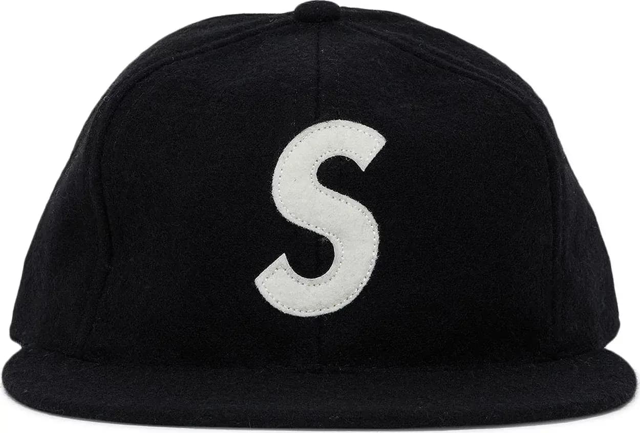 Mũ Supreme Ebbets S Logo Fitted 6-Panel 'Black' Mũ Supreme Ebbets S Logo Fitted 6-Panel 'Black'