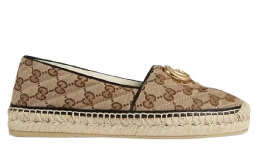 Giày Gucci Beige Women's GG matelassé canvas espadrille 621239-KQWM0-9765 — kich-thuoc: 37.5 Giày Gucci Beige Women's GG matelassé canvas espadrille 621239-KQWM0-9765 — kich-thuoc: 37.5