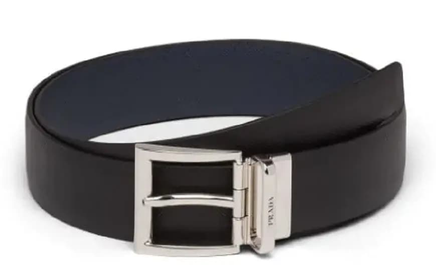 Thắt Lưng Prada Black Saffiano Leather Reversible Belt 2CC004053-F00XF Thắt Lưng Prada Black Saffiano Leather Reversible Belt 2CC004053-F00XF