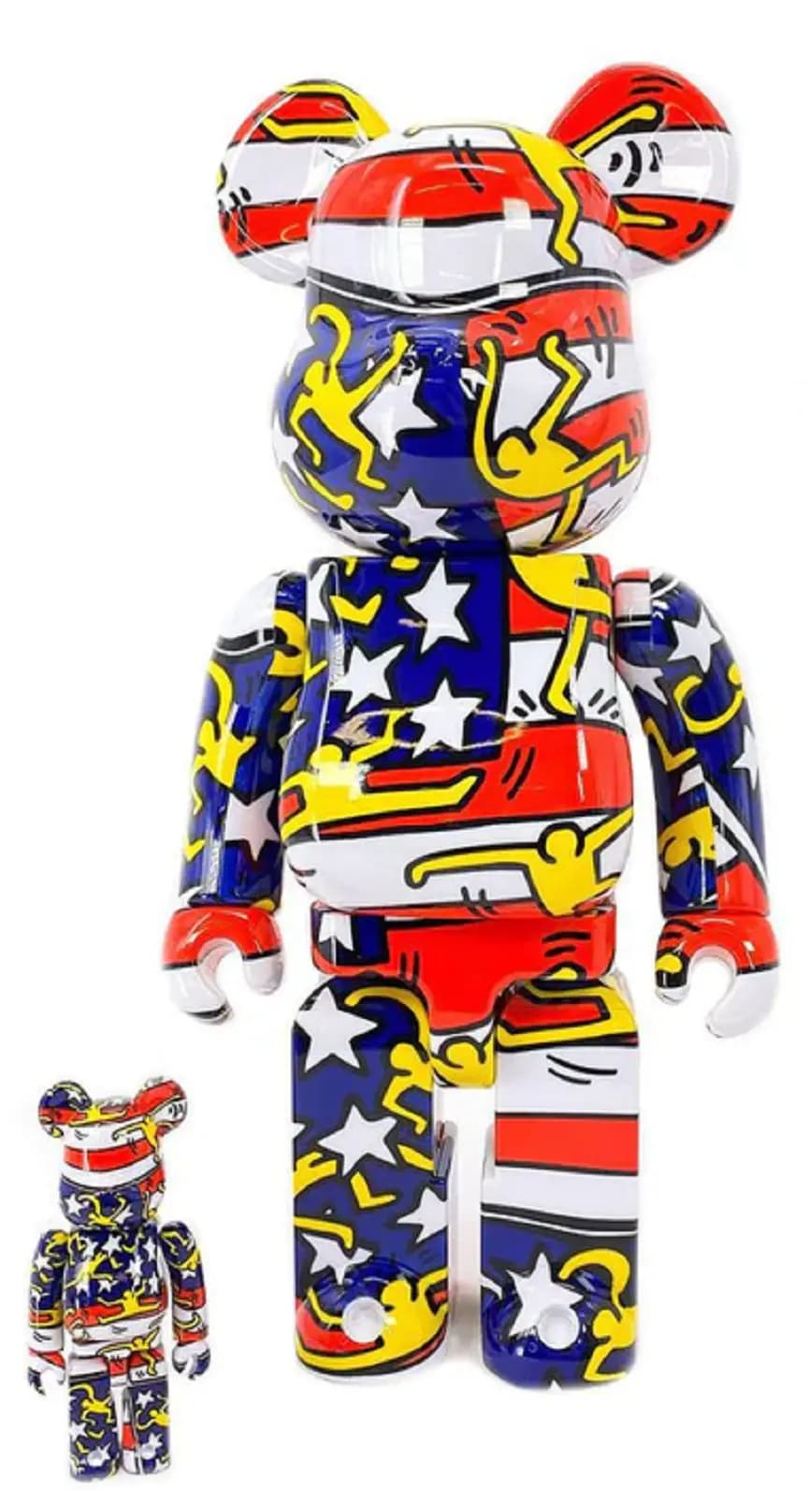 Mô Hình Keith Haring Bearbrick 100% 400% 'American Flag' 154DC-KHF Mô Hình Keith Haring Bearbrick 100% 400% 'American Flag' 154DC-KHF