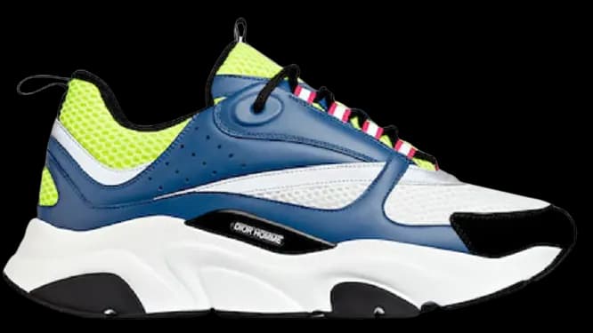 Giày Dior B22 Sneaker Blue Calfskin with Yellow 3SN231YKB-H561 Giày Dior B22 Sneaker Blue Calfskin with Yellow 3SN231YKB-H561