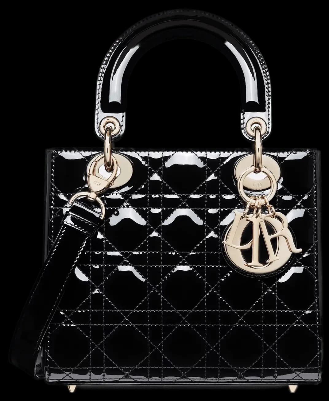 Túi Dior Small Lady Dior Bag 'Black Patent' M0531OWCB-M900 Túi Dior Small Lady Dior Bag 'Black Patent' M0531OWCB-M900