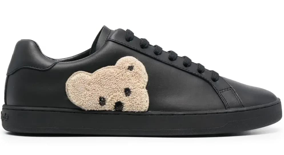 Giày Palm Angels Black Leather Sneaks PMIA058S21LEA0011060 Giày Palm Angels Black Leather Sneaks PMIA058S21LEA0011060
