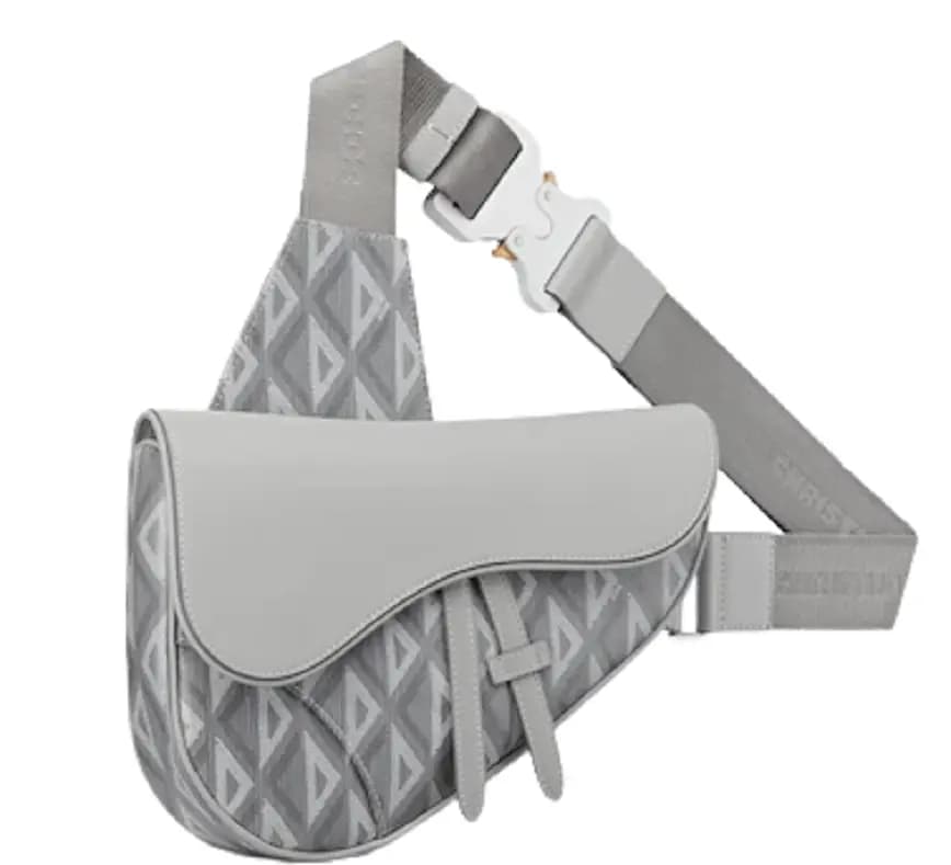 Túi Dior Saddle Bag 'Gray CD Diamond Canvas' 1ADPO093CDP-H42E Túi Dior Saddle Bag 'Gray CD Diamond Canvas' 1ADPO093CDP-H42E