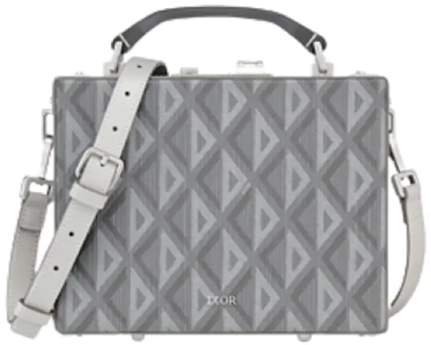 Túi Dior Lock Case Gray CD Diamond Canvas 1LXBR163CDP-H42E Túi Dior Lock Case Gray CD Diamond Canvas 1LXBR163CDP-H42E