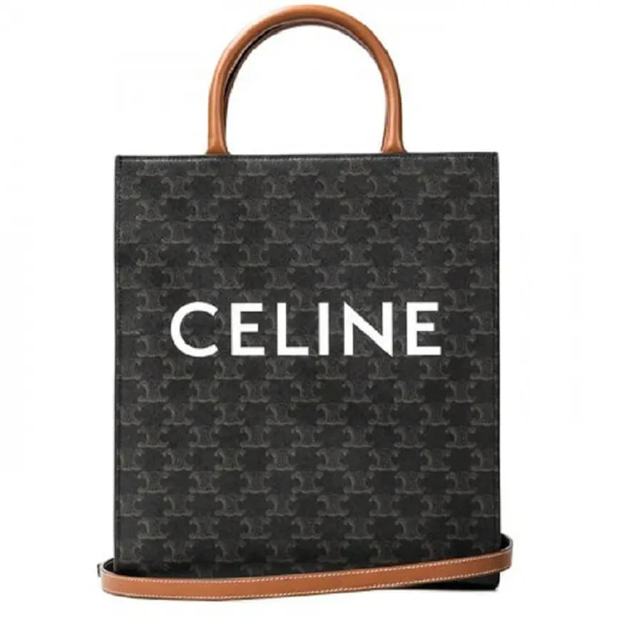 Túi Celine Small Cabas Vertical Triomphe Canvas And Calfskin 191542BZK-04LU Túi Celine Small Cabas Vertical Triomphe Canvas And Calfskin 191542BZK-04LU