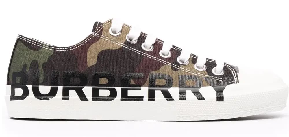 Giày Burberry Logo Print Camouflage Cotton 80418951 Giày Burberry Logo Print Camouflage Cotton 80418951
