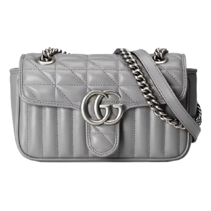 Túi Gucci GG Marmont Mini Shoulder Dark Grey Leather 446744-UM8AN-1711 Túi Gucci GG Marmont Mini Shoulder Dark Grey Leather 446744-UM8AN-1711