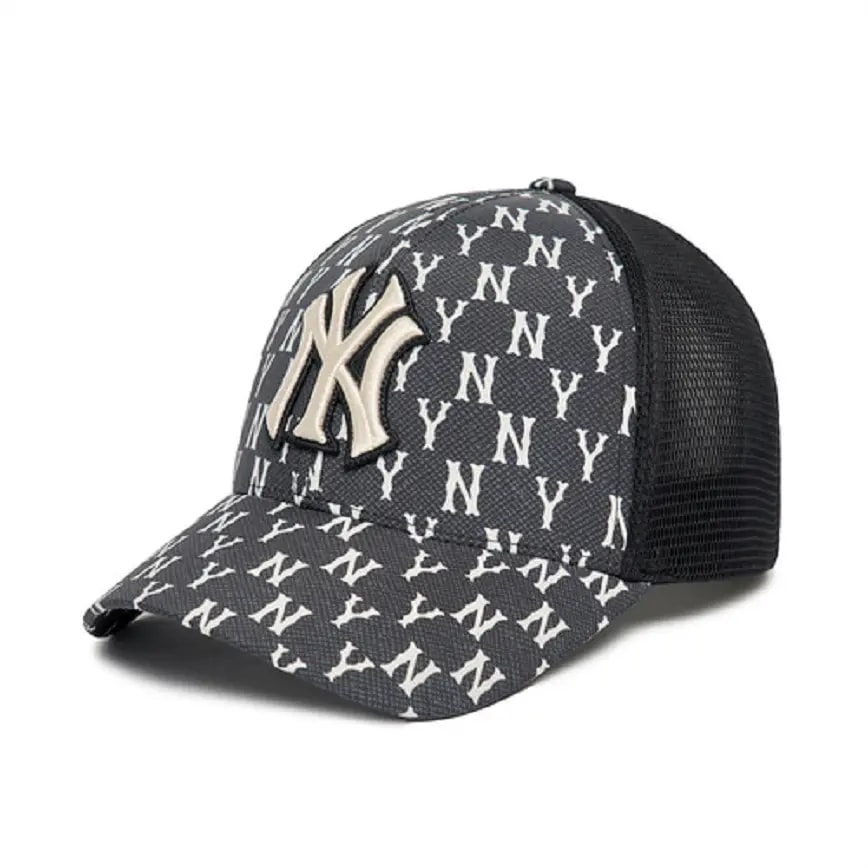Mũ MLB Monogram Mesh Cap NY Yankees Black 3AMCM0223-50BKS Mũ MLB Monogram Mesh Cap NY Yankees Black 3AMCM0223-50BKS