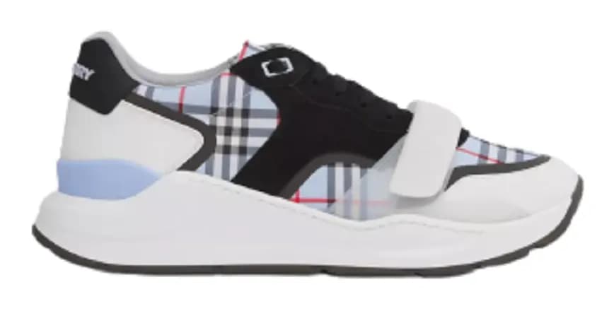 Giày Burberry Check Nylon Leather 'Pale Blue' 80514151 Giày Burberry Check Nylon Leather 'Pale Blue' 80514151
