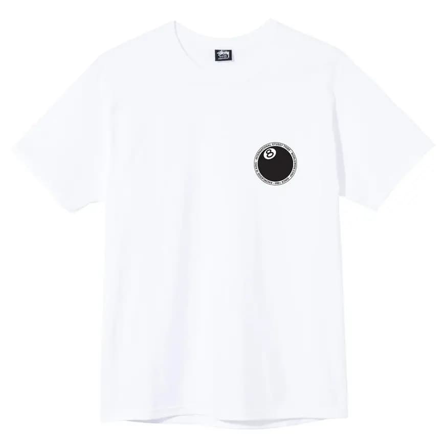 Áo Stussy 8 Ball Dot Tee White Áo Stussy 8 Ball Dot Tee White