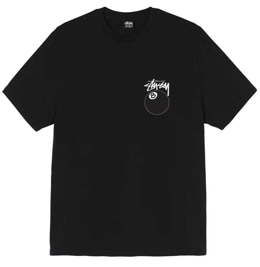 Áo Stussy 8 Ball Pigment Dyed Tee Black — kich-thuoc: L Áo Stussy 8 Ball Pigment Dyed Tee Black — kich-thuoc: L