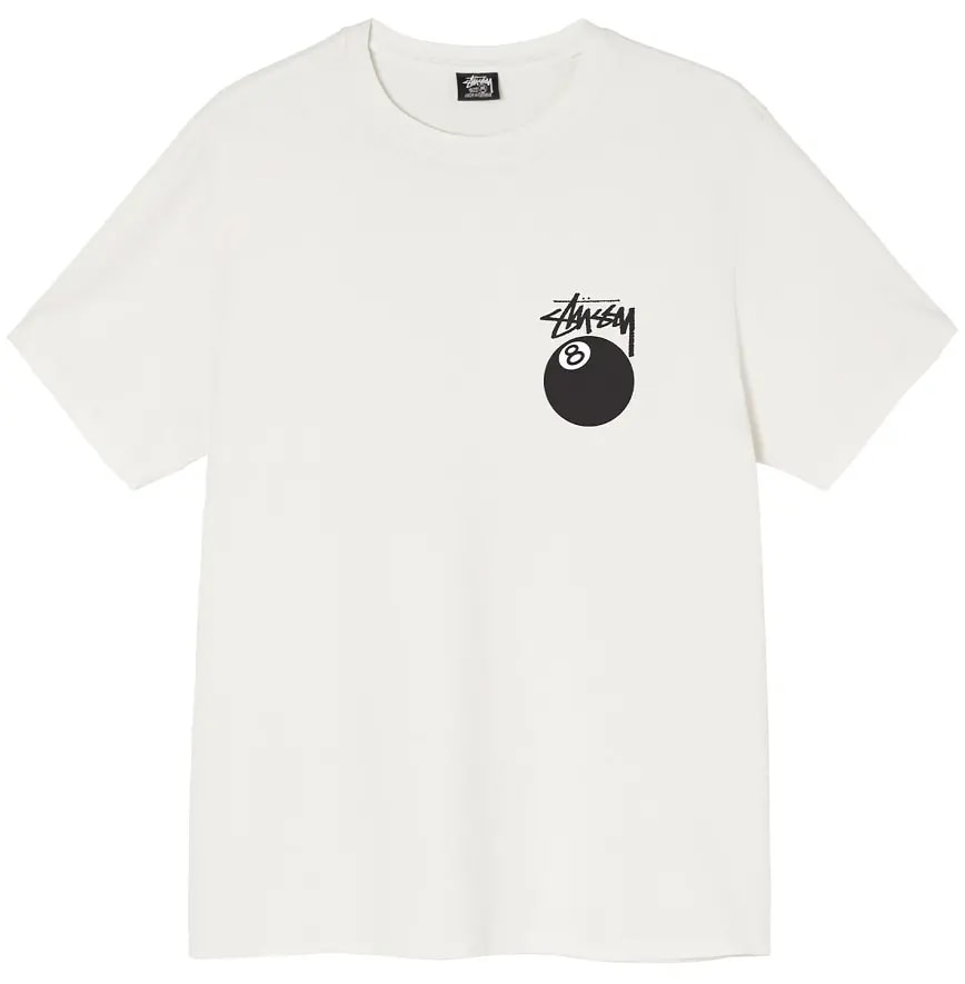 Áo Stussy 8 Ball Pigment Dyed Tee Cream — kich-thuoc: L Áo Stussy 8 Ball Pigment Dyed Tee Cream — kich-thuoc: L