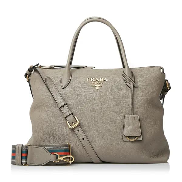 Túi Prada Metal Lettering Logo Tote 'Grey' 1BA201-2BBE-F0572 Túi Prada Metal Lettering Logo Tote 'Grey' 1BA201-2BBE-F0572
