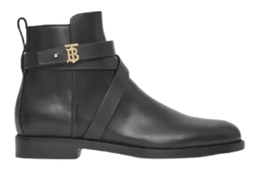 Giày Burberry Monogram Motif Leather Ankle Boots 'Black' 80423701 Giày Burberry Monogram Motif Leather Ankle Boots 'Black' 80423701