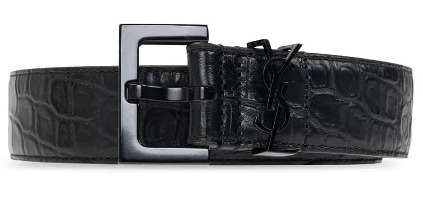 Thắt lưng Saint Laurent Leather Belt 634440-DZE0U-1000 Thắt lưng Saint Laurent Leather Belt 634440-DZE0U-1000