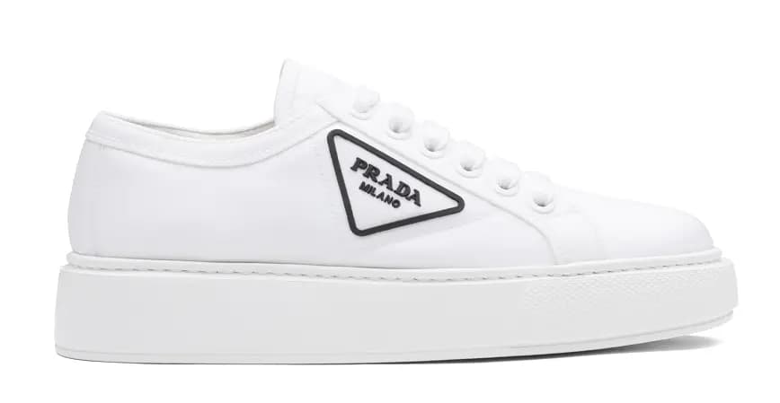 Giày Prada Nylon Gabardine White 1E245M_W08_F0964_F_045 Giày Prada Nylon Gabardine White 1E245M_W08_F0964_F_045