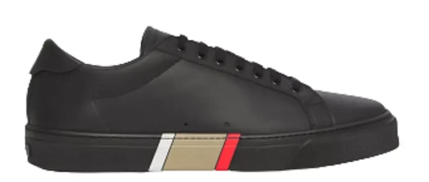 Giày Burberry Stripe Detail Leather 'Black' 80421721 Giày Burberry Stripe Detail Leather 'Black' 80421721